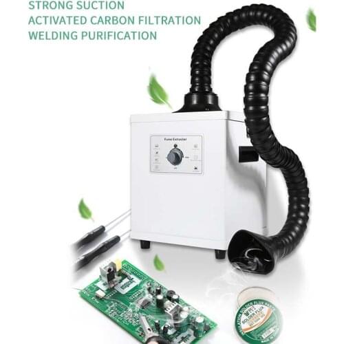 Soldering Smoke Cleaner Smoke Dust Purifier Two Heads Smoke Purification Fume Extractor Air Cleaner Filter dust clean room