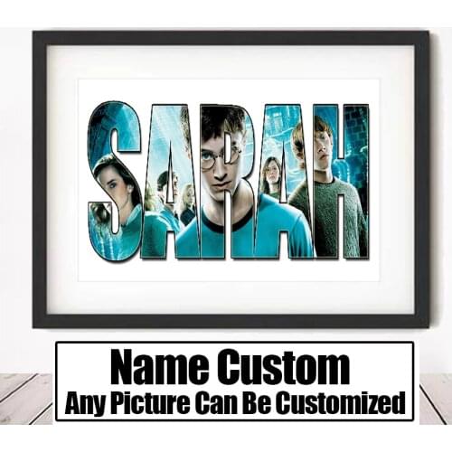 Personalised NAME Word Art Diamond Painting Movie Character Poster Diamond Embroidery Wall Art Anime Hero Gift Home Decor