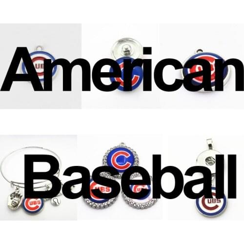 Baseball Chicago Dangle Charms Cub Mix Style DIY Pendant Bracelet Necklace Earrings Jewelry Making Accessories