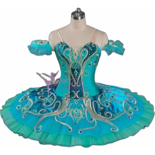 Adult women professional ballet tutus Le Corsaire tutu Green Gold classical performance tutus competition ballet costume