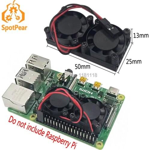 Raspberry Pi 4 Model B Dual Fan Super Heat Dissipation for Raspberry Pi 3 / 3B+ /4B
