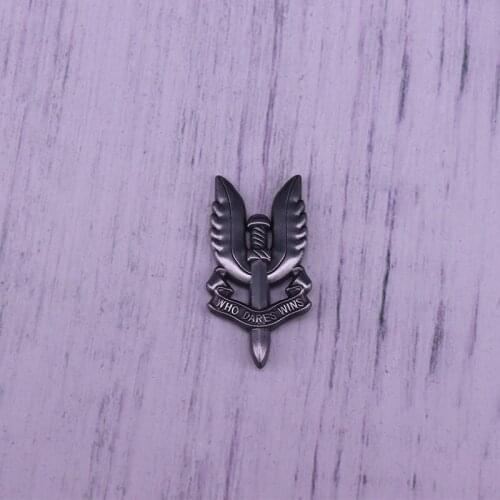 S.A.S. Who Dares Wins Special Air Service British Sas Para Wings Badge Pin