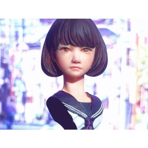 Assembly Unpainted Scale 1/12 modern girl bust high 60mm Historical toy Resin Model Miniature Kit