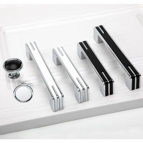 Modern Simple Black and White Handle, European Cabinet, Wardrobe Handle, American Drawer, Light Luxury Hardware Handle