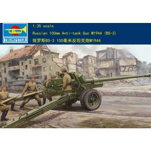 Trumpeter 02331 1/35 Russian 100mm Anti Tank Gun M1944(BS-3) Static Model TH06642-SMT6