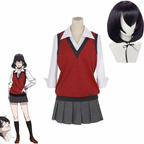 Jk Uniform Anime School Suit Ikishima Midari Jabami Yumek Cosplay Costume Compulsive Gambler Wigs