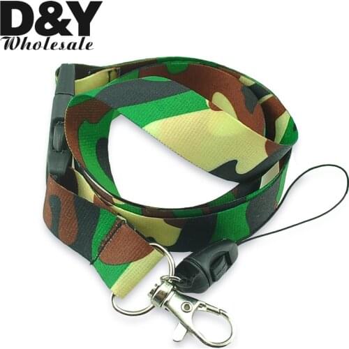 Army Camouflage Neck Lanyard Key Chain ID Card Badge Holder Key Neck Strap Rope Mobile Cell Phone Bright Design 12 pcs Anti-lost