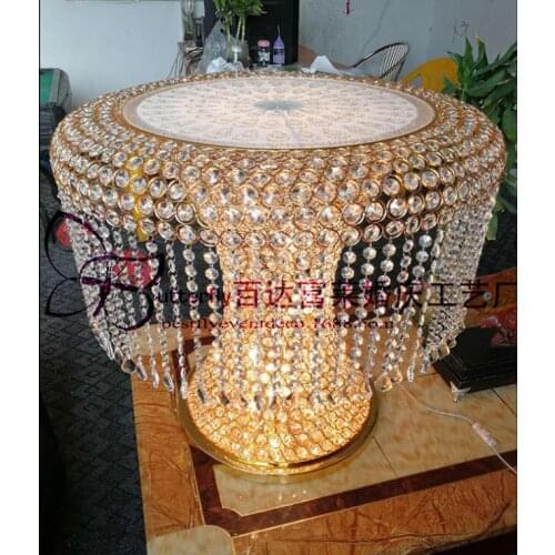 European-style golden electroplated iron round wedding cake table wedding cake table dining table