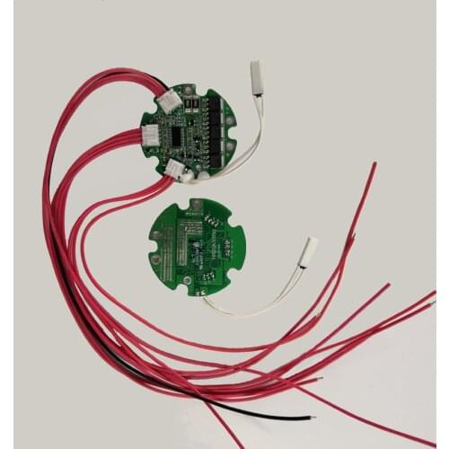 10S 36V 20A round bms for bottle battery pack split port for charge and discharge with temp sensor