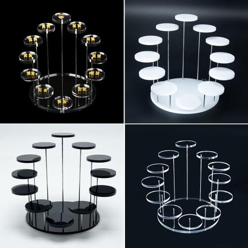 12 Tray Fashion Multi-layer Acrylic Jewelry Ring Display Stand Pendant Show Rack Organizer Storage Organizer Shelf