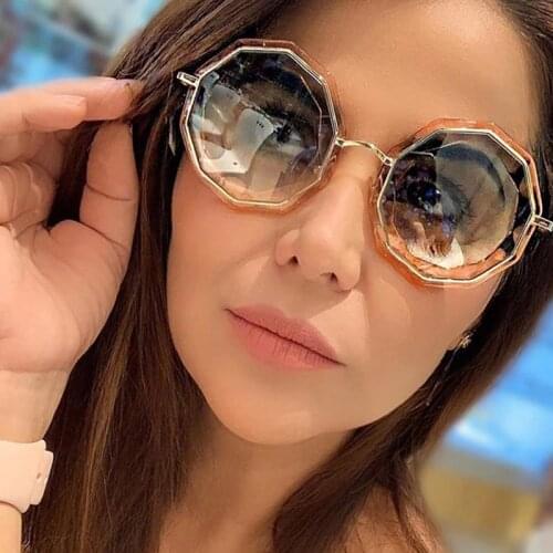2020 womens glasses vintage Round Gradient sunglasses woman fashion Rimless Luxury Designer Shades Sunglasses female