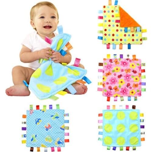 30cm Baby Super Soft Square Plush Comforting Blanket Baby Appease Towel Baby Toys K0039