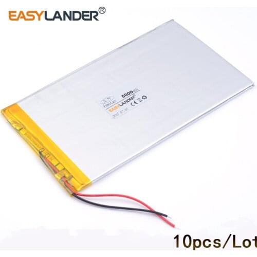 3380140 10pcs 3.7V 5000mAh Rechargeable Li-Polymer Li-ion Battery For Bluetooth Notebook Tablet PC electronics safety lamp