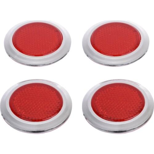 4Pcs Round Warning Strip Tape Car Motorcycle Bike Caravan Lorry On Safety Reflector Stickers Decals