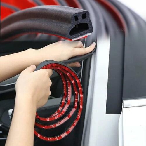 Car Styling 2m 4m 16m 25m Door Seal Car Sound Insulation Car Door Sealing Strip Rubber Weatherstrip Edge Trim Noise Insulation