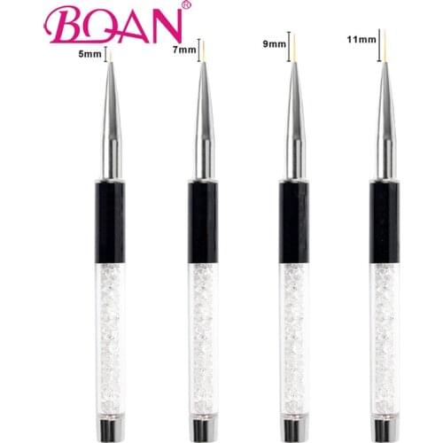 BQAN 5/7/9/11mm Ultra Thin Nail Liner Brush Painting Flower Design Stripes Lines Nail Tool DIY Drawing Pen Salon Manicure Tool