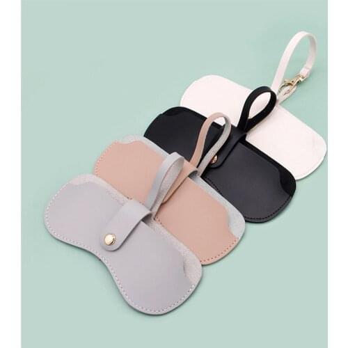 New fashion glasses bag PU leather glasses case cover portable sunglasses storage box ultra-thin glasses case 6.4cm