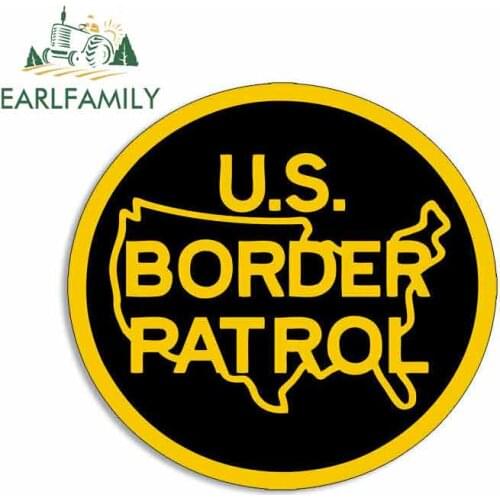 EARLFAMILY 13cm x 12.3cm For Us Border Patrol Creative Car Decal Car Truck Pinup Scratch-Proof Sticker Occlusion Scratch Decals