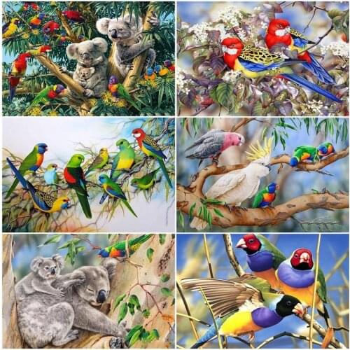 GATYZTORY DIY Pictures By Numbers Bird Koala Animal For Adult Children Drawing On Canvas HandPainted Painting Art Gift Home Deco