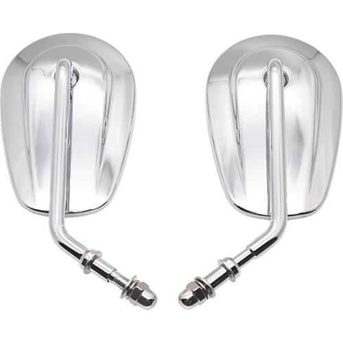 Chrome Motorcycle Rear View Mirror Side Mirrors For Harley DYNA FXDB SOFTAIL XL1200L SPORTSTER XL1200C XR1200X XR1200 XL883