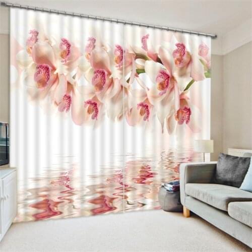 Customized Beautiful flowers Luxury 3D Blackout Window Curtain Drapes For Living room Bed room Hotel Wall Tapestry Cortinas