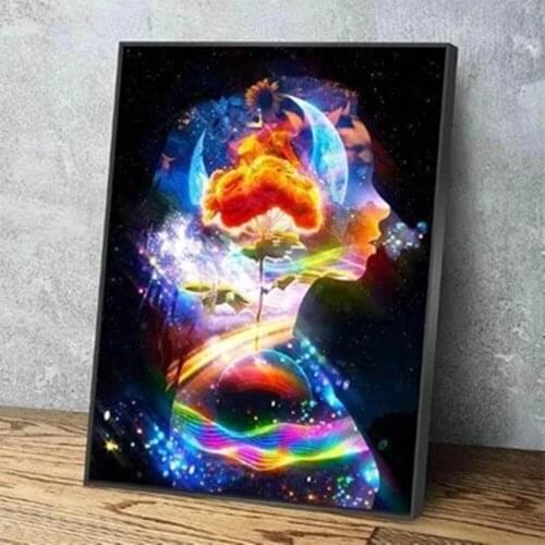 Paintings Wall Art Canvas Space Astronaut Poster Fantasy Earth Modular Picture Print Posters No Frame For Living Room Home Decor