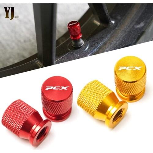 With logo Motorcycle CNC Wheel Tire Valve caps Airtight Covers For HONDA PCX 125 PCX125 PCX 150 PCX150 2010-2020 2019 2018 2017