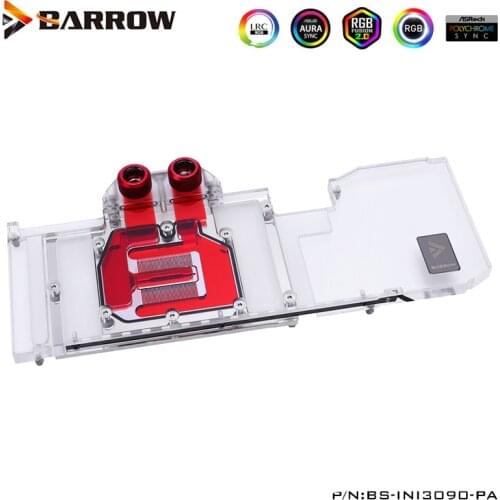 Barrow GPU Water Cooling Block For Inno RTX 3090 Full Cover Watercooler, Support Original Back Plate ,BS-INI3090-PA