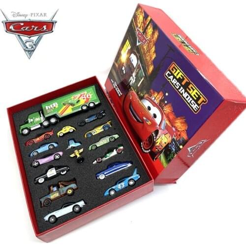 Disney Pixar3 metal 1:55 alloy car model toy gift box set Lightning McQueen and mater, sally, Raymond child boy gift