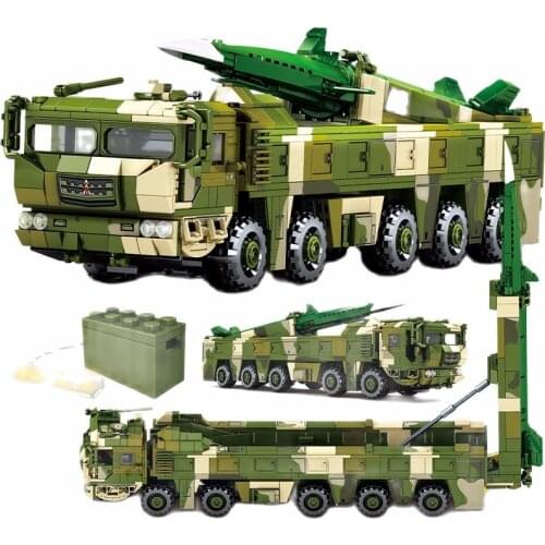 SEMBO WW2 Missile Trucks Vehicle Model Building Blocks City Military Battle Army Car Soldier Figures Bricks Toys For Children