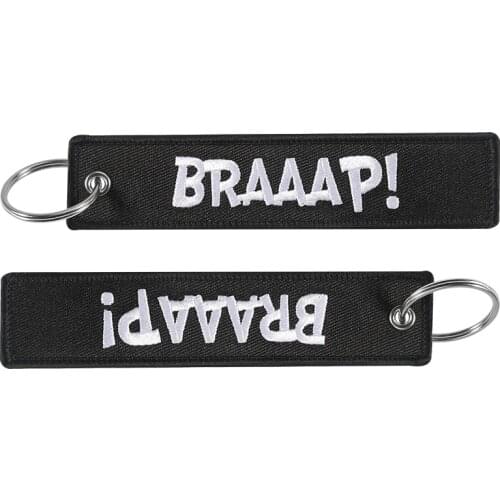 20 PCS Fashion Bijoux Car Keychain Embroidery Key Chain for Motorcycles and Cars Gifts Tag Key Fobs Holder OEM Keychain Keyring