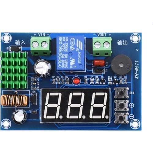 XH-M611 Battery Discharge Protection Module Lead-acid Lithium Battery Low Voltage Over Discharge Controller Board 12v 24v 48v
