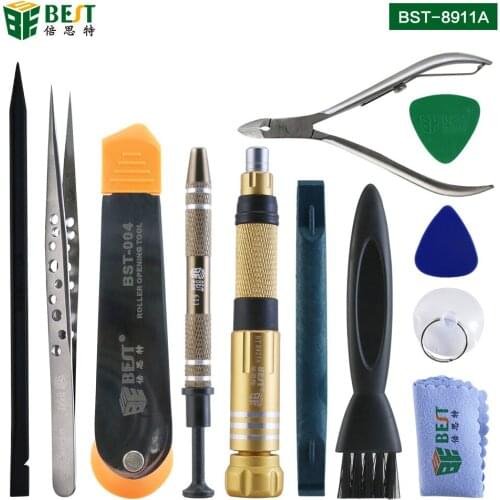 BST-8911A 13in1 Multifunctional tools Set For iPhone Laptop Mini Electronic Screwdriver Bits Mobile Repair Tools Kit Set