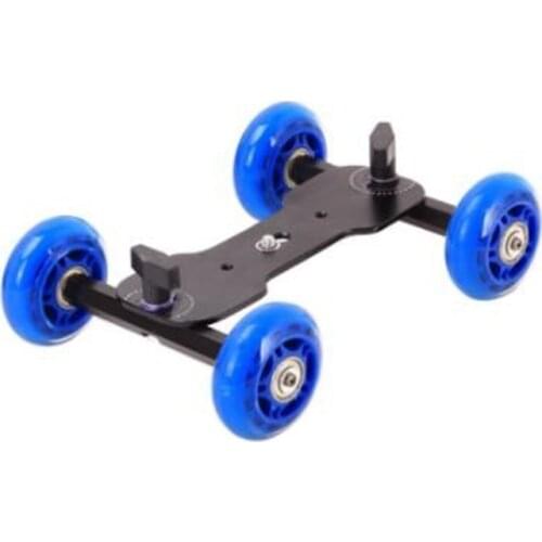 Camera Table Mini Dolly Car Monopod Mount Holder w/ 1/4'' 3/8'' for Digital Camera Canon Nikon Sony Smartphone