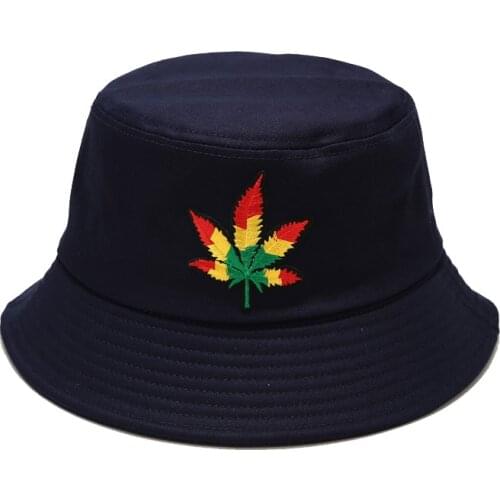 New Cotton Fishing Hat Women Men Hip Hop Cap Couple Maple Leaf Panama Bucket Hat Sun Flat Top Fisherman Hats Caps Gorros Gift