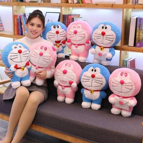 45 / 60cm hot new fashion cartoon anime plush toy jingle cat robot cat plush toy pillow doll childrens favorite birthday gift