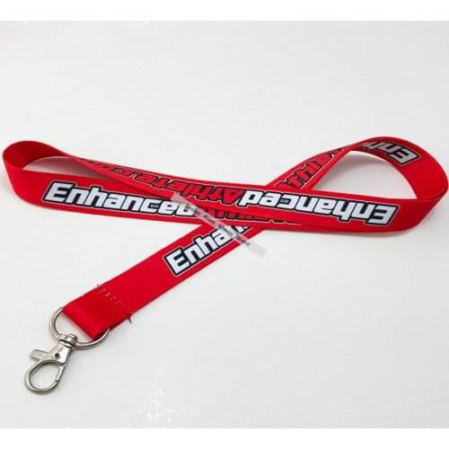 Customized red long strap lanyards Personalized Printed Sublimation Lanyards With Clip Logo Text Print Gift