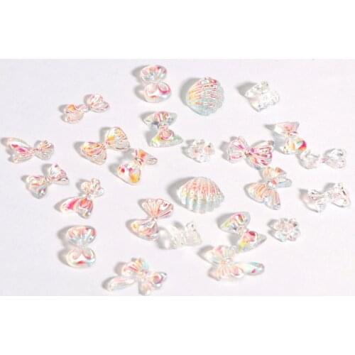 Super Transparent Crystal AB Non Hot Fix Rhinestones Bow DIY Decorative Diamond Nail Art Rhinestones