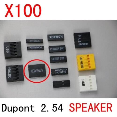 100pcs 4Pin 2.54 dupont dupont connector lettering SPEAKER TJC8 2.54mm pitch connector replace Molex connector