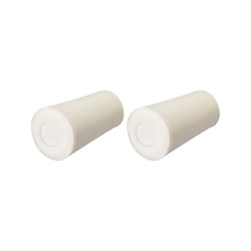 19-27mm Beige Drilled Silicone Stopper Plugs for Flask Test Tube Stopper 2pcs