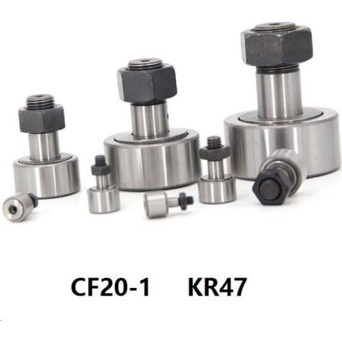 2pcs/lot CF20-1/KR47 Track Rollers Stud type Needle Roller Bearing CAM followers for cnc router