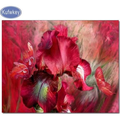 5d Needlework,Diamond embroidery,diy full drill diamond painting cross stitch,picture 3d crystal rhinestones mosaic flower Iris