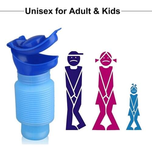 750ML Car Emergency Urinal Reusable Mini Toilet Tool Portable Outdoor Camping Shrinkable Mobile Pocket Toilet Children Urinal