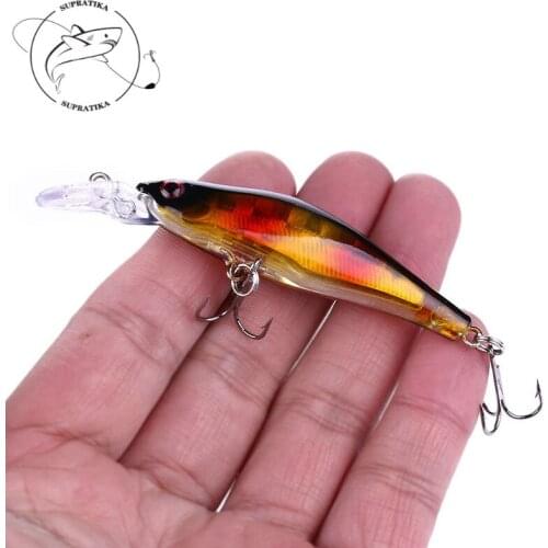 8Color Minnow Plastic Hard Bait Sinking Swimbait Bionic Bait 8# 3D Eyes 8cm/6.3g With Sharp Treble Hook Bionic Bait Fishing Lure
