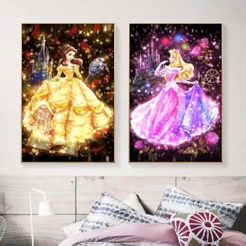 Diamond Painting Disney Ariel The Little Mermaid 5D DIY Diamond Embroidery Pictures Mosaic Wall Art For Children Birthday Gifts