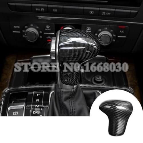 Carbon Fiber Center Console Gear Shift Knob Trim Cover For Audi A7 S7 2011-2014 1pcs Car Decoration Car Accesories Interior