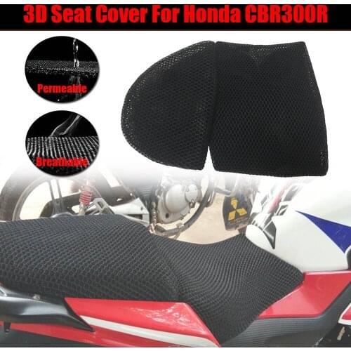 For Honda CBR300R Seat Cowl Cushion Cover Net 3D Mesh Protector Waterproof Sunscreen Motorcycle Accessories CBR300 CBR 300R Part