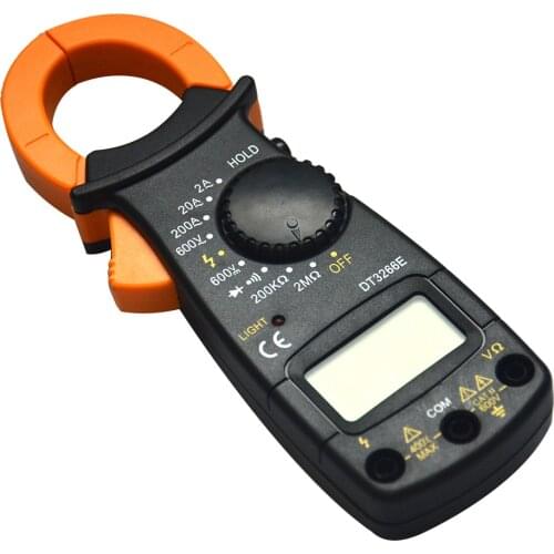 DT3266E Ammeter DC/AC Voltmeter Ohmeter Diode Digital Clamp Meter Dual Leads Multimeter Tester Portable For Home Hobby Factory