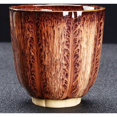 Porcelain Tea Cup Accessories TeaCup Drinking Tea Mug Kiln Change Tea Cup Ceramic Water Cup Handmade Tea Bowl Drinkware Supplies