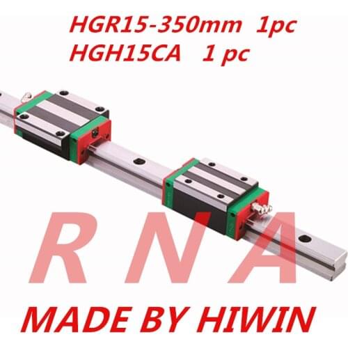 HIWIN 15mm HGR15 L350mm Original Taiwan HIWIN Linear Rail Guides with HGH15CA carriages